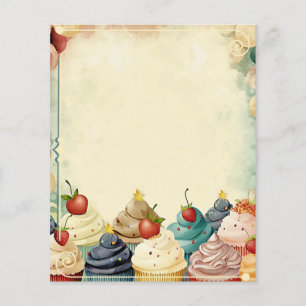 Lámina Cupcakes Scrapbook Paper