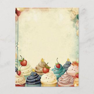 Lámina Cupcakes Scrapbook Paper