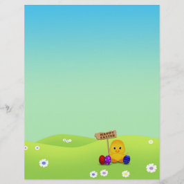 Lámina Cura Feliz Pascua, bebé polluelo