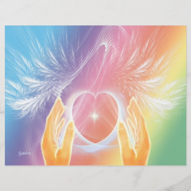 Lámina Curando con ángeles (Anverso)