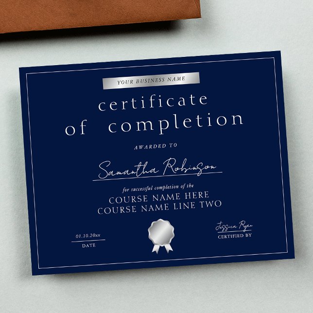 Lámina Curso de Certificado de Finalización de Navy y Pla (Subido por el creador)