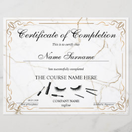 Lámina Curso de entrega de certificados de finalización