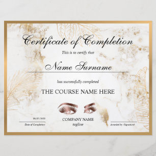 Lámina Curso de entrega de certificados de finalización