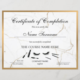 Lámina Curso de entrega de certificados de finalización