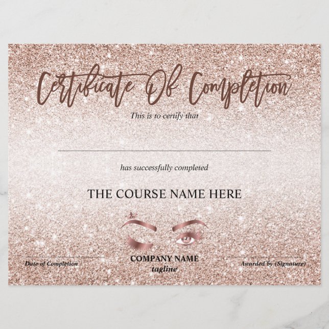 Lámina Curso de entrega de certificados de finalización (Anverso)