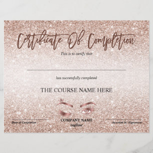 Lámina Curso de entrega de certificados de finalización