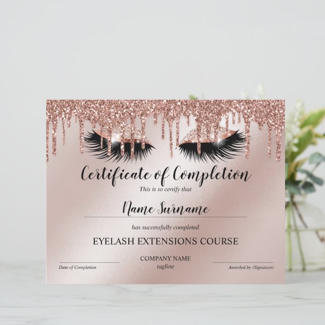 Lámina Curso de entrega de certificados de finalización (Anverso de pie)