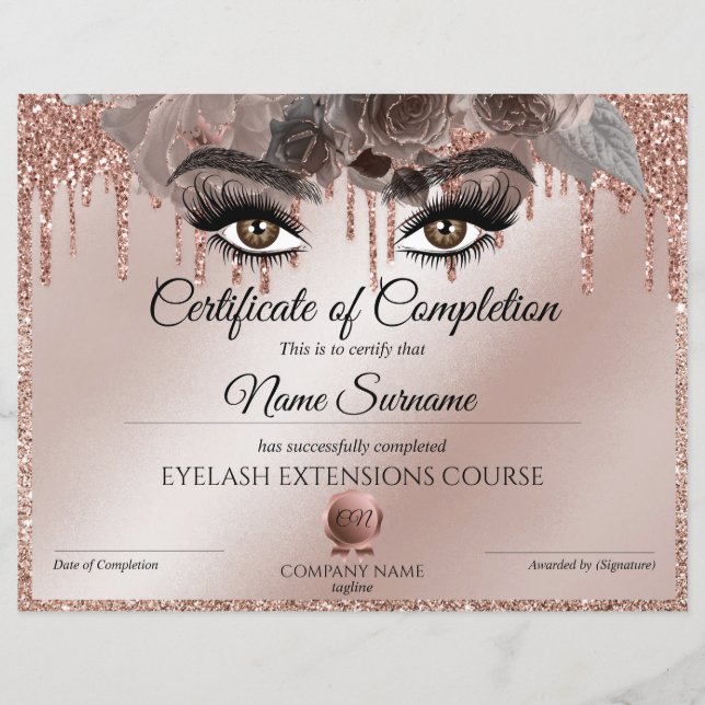 Lámina Curso de entrega de certificados de finalización (Anverso)