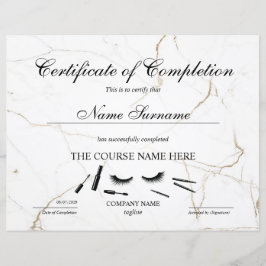 Lámina Curso de entrega de certificados de finalización