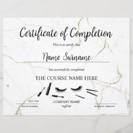 Lámina Curso de entrega de certificados de finalización