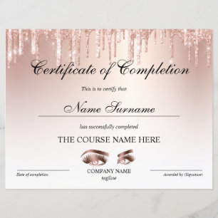 Lámina Curso de entrega de certificados de finalización