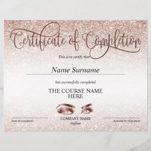 Lámina Curso de entrega de certificados de finalización