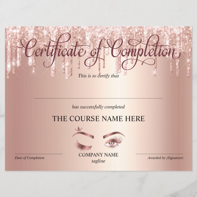 Lámina Curso de entrega de certificados de finalización (Anverso)