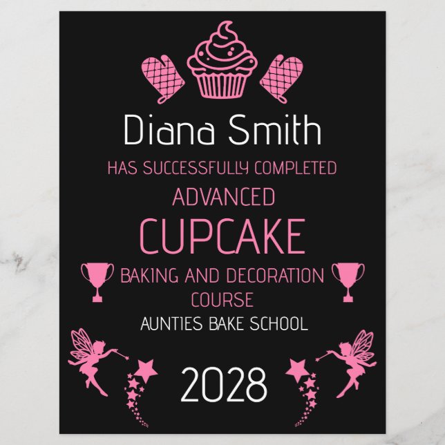 Lámina Curso de Horneado de Cupcakes (Anverso)