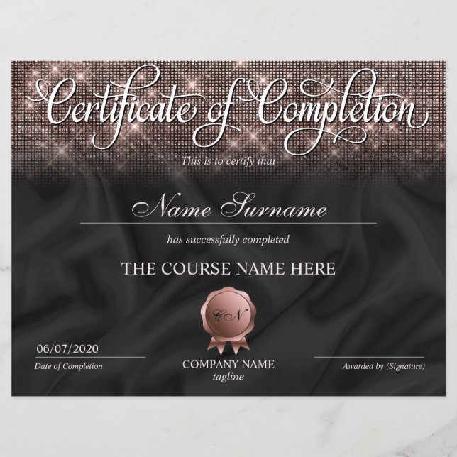 Lámina Curso de intercambio de certificados de finalizaci (Anverso)