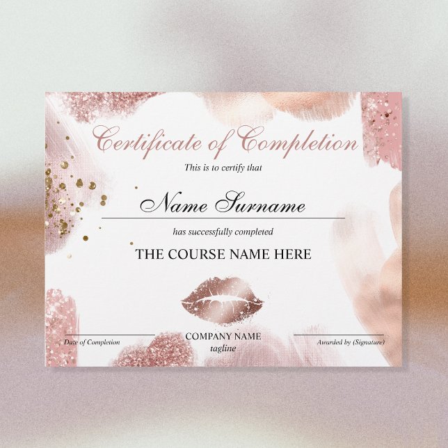 Lámina Curso de Premio de Certificación de Finalización (Subido por el creador)