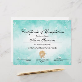 Lámina Curso de Premio de Certificado de Finalización Mod