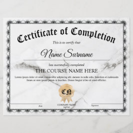 Lámina Curso de Premio de Certificado de Participación