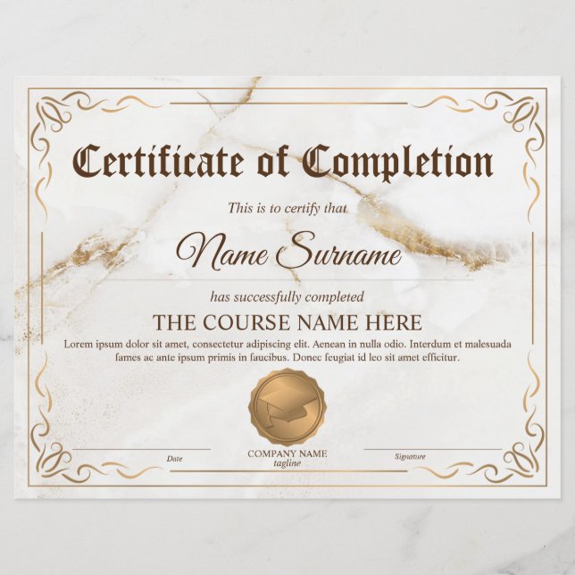 Lámina Curso de Premio de Certificado de Terminación de D (Anverso)