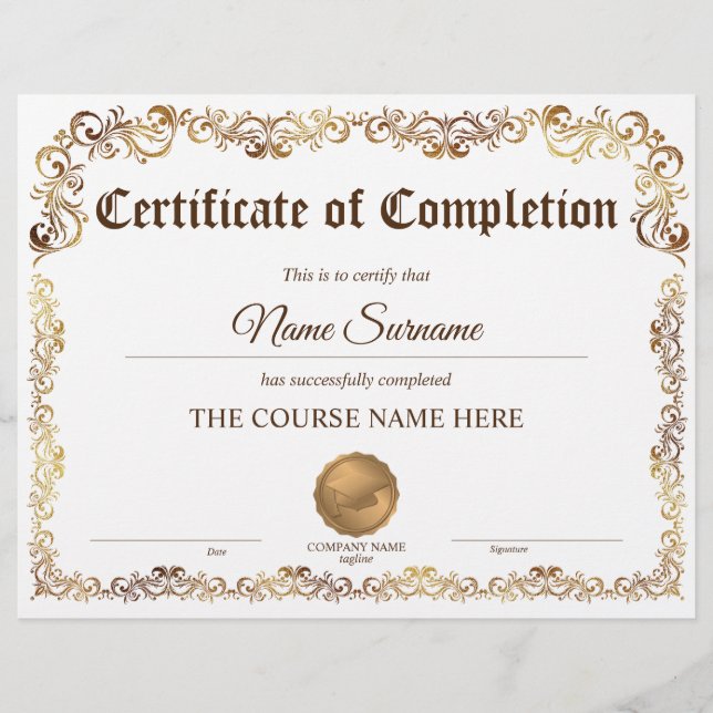 Lámina Curso de Premio de Certificado de Terminación de D (Anverso)