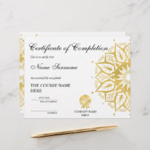 Curso de Premio Yoga Lotus Certificado de Finaliza