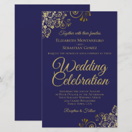 Lámina Cursos de oro en la invitación a la boda del presu