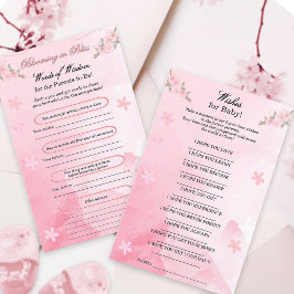 Lámina Curte Pink Watercolor Girly Baby Shower Diversión