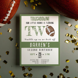 Lámina Curte Rookie Football Budget Invite a cumplir 2 añ