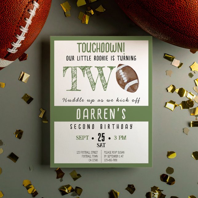 Lámina Curte Rookie Football Budget Invite a cumplir 2 añ (Subido por el creador)