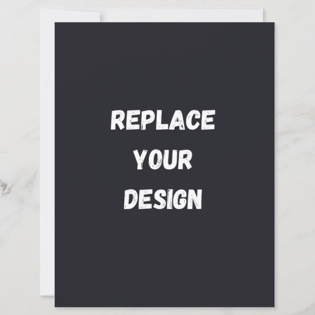 Lámina Custom black simple Design Add Photo or Text (Anverso)