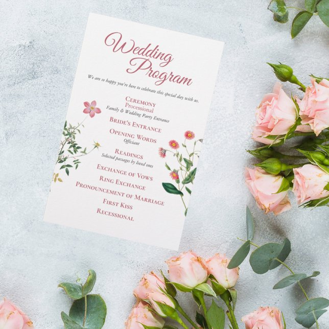 Lámina Custom Botanical Wedding Program (Subido por el creador)