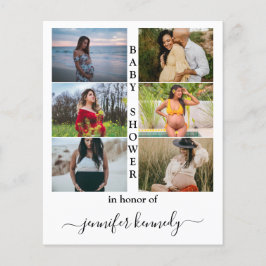 Lámina Cuta de tipografía de Collage de fotos de Baby Sho