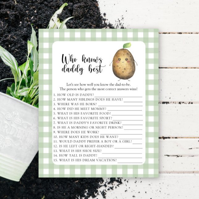 Lámina Cuta papa - Quién conoce el mejor juego de DADDY (Subido por el creador)