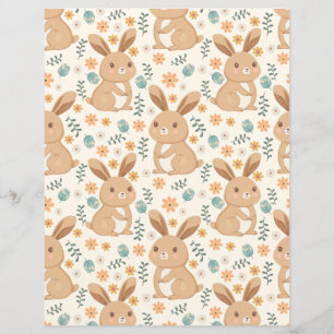 Lámina Cute Bunnies Papel de cuaderno