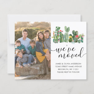 Lámina Cute Cactus hemos movido la Invitación móvil de fo