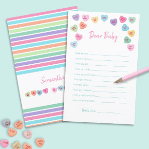 LÁMINA CUTE CANDY HEART BABY SHOWER GAME
