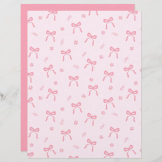 Lámina Cute Coquette Bows and Blossoms Scrapbook Paper