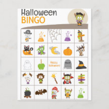 Cute Frankenstein y Spider Halloween BINGO Board!