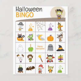 Lámina Cute Frankenstein y Spider Halloween BINGO Board!