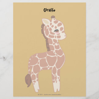 Lámina Cute Giraffe