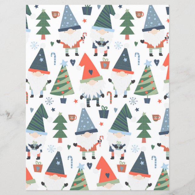 Lámina Cute Gnome Scrapbook Paper (Anverso)