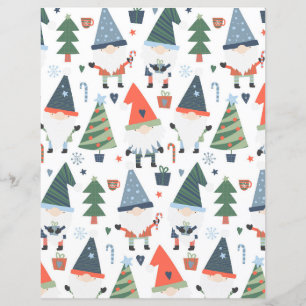 Lámina Cute Gnome Scrapbook Paper