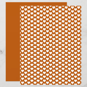 Lámina Cute Heart Pattern Ginger Shade Scrapbook Paper