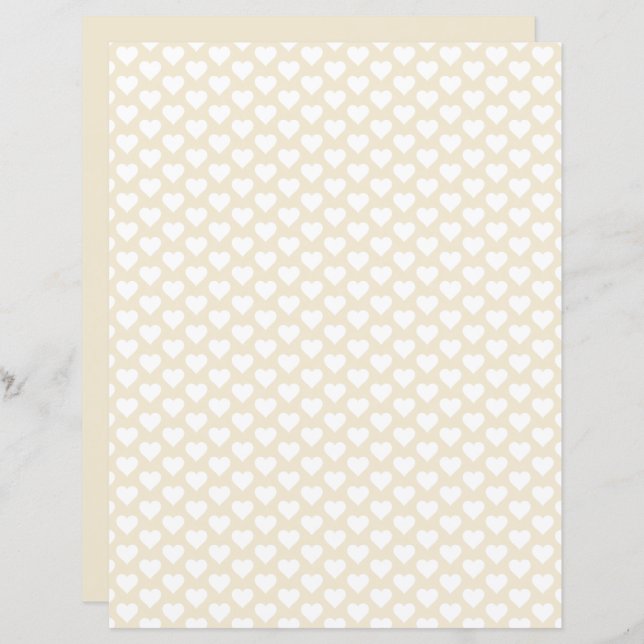 Lámina Cute Heart Pattern Linen Shade Papel de cuaderno (Anverso / Reverso)