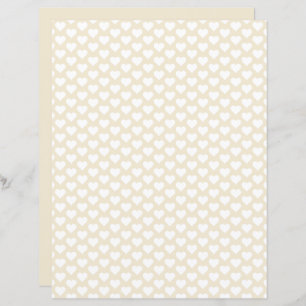 Lámina Cute Heart Pattern Linen Shade Papel de cuaderno