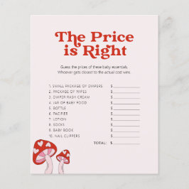 Lámina Cute Mushroom Baby Shower - Juego - Adivina El Pre