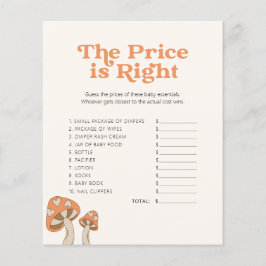 Lámina Cute Mushroom Baby Shower - Juego - Adivina El Pre