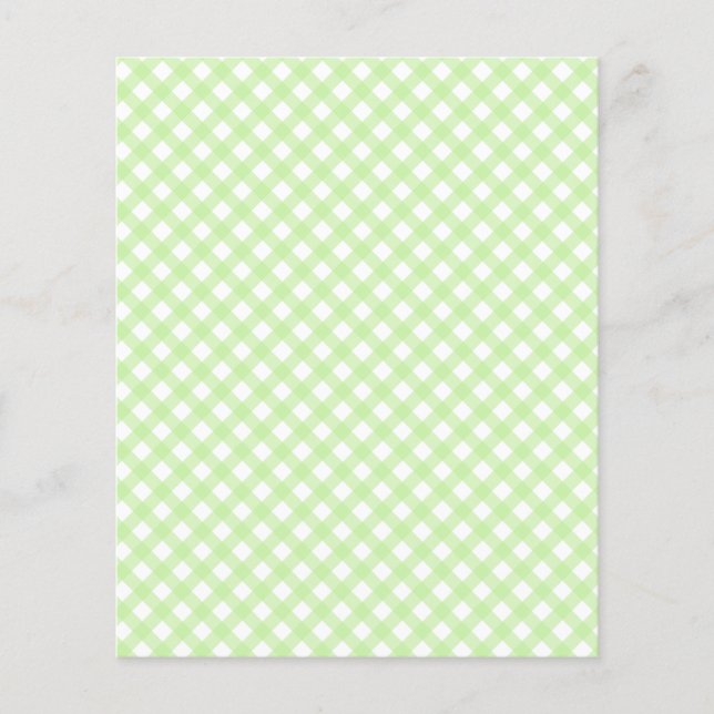 Lámina Cute Pastel Green Gingham Pattern Scrapbook (Anverso)
