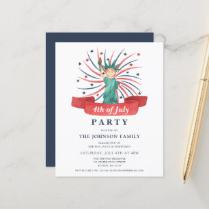 Lámina Cute Patriótico Rojo Blanco y Azul 4 de Julio