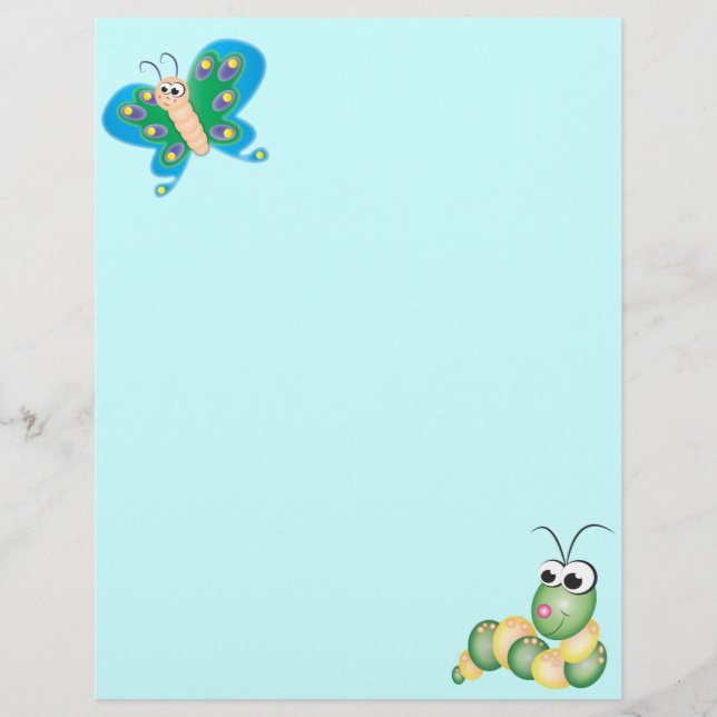 Lámina Cute Personalizado Caterpillar (Anverso)